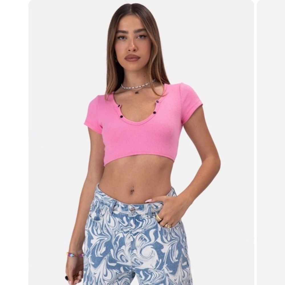 Adika Pink Crop Top